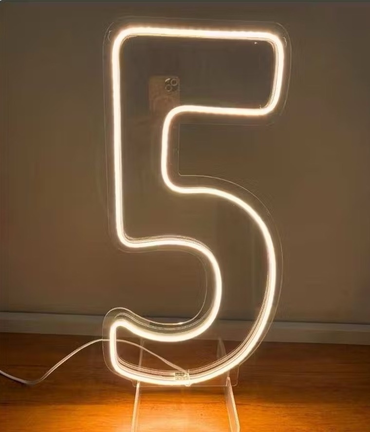 Número 5 Em Led  - A casa do pegue e monte 