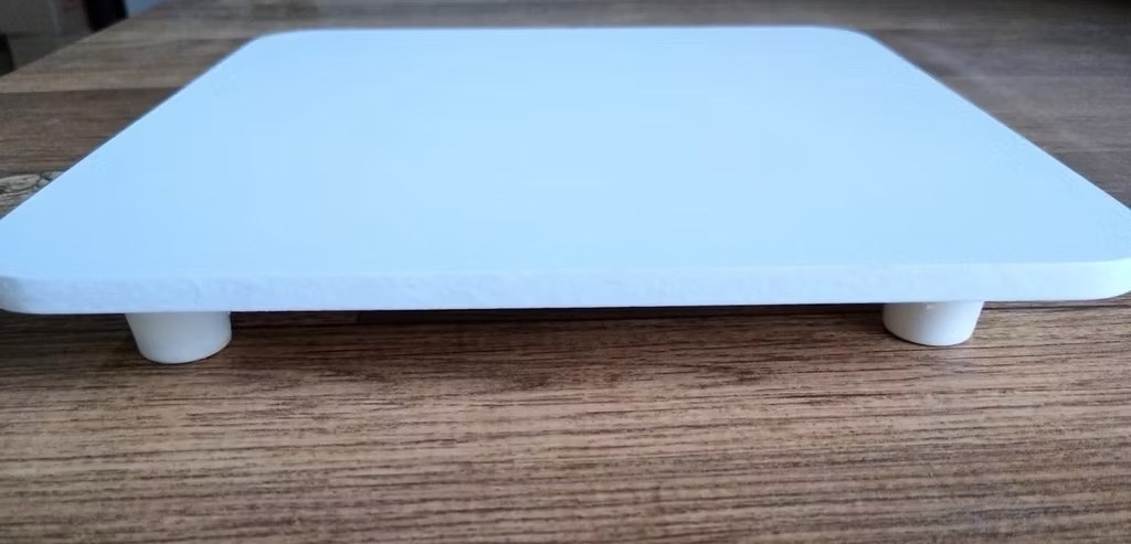 Porta Bolo Quadrado Branco 40Cm   - A casa do pegue e monte 