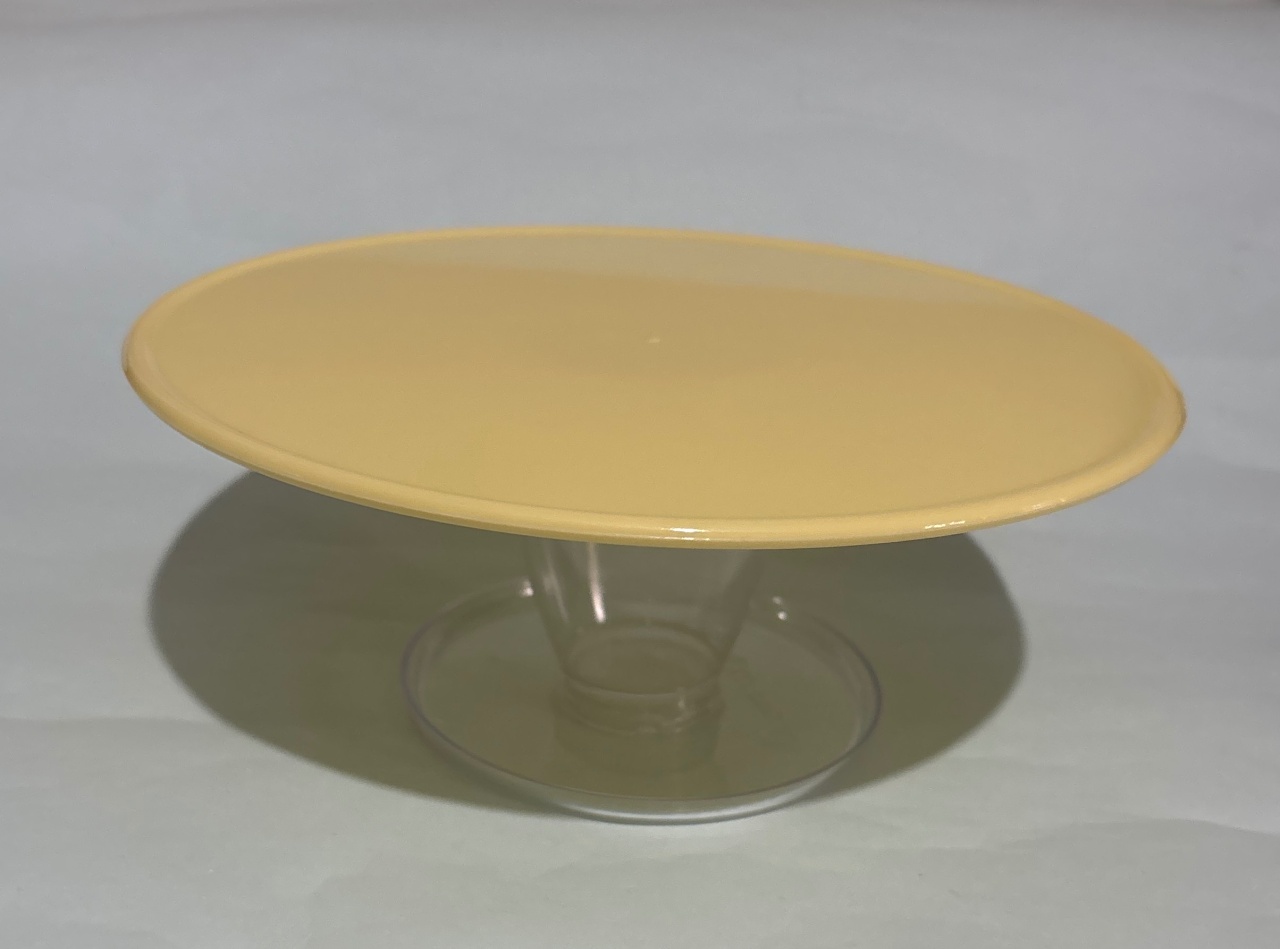 Porta Doce Amarelo Candy Médio Pé Transparente - A casa do pegue e monte 