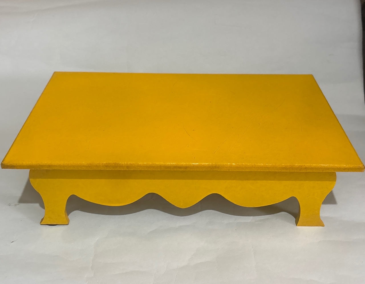 Porta Doce Mesa Amarela Mdf - A casa do pegue e monte 