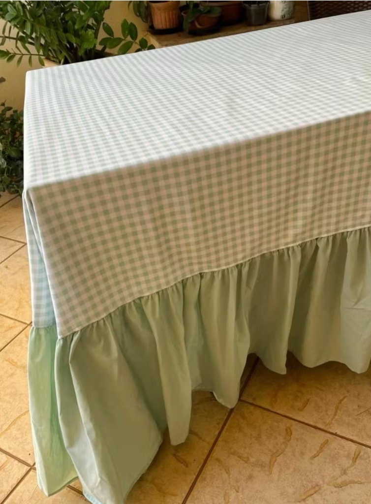 Toalha de Mesa Xadrez Verde Chá - A casa do pegue e monte 
