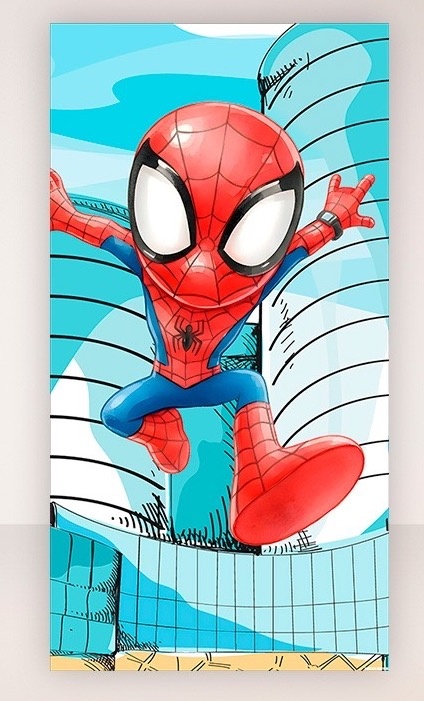 Capa Painel Homem Aranha C/ Armação Retangular   - A casa do pegue e monte 