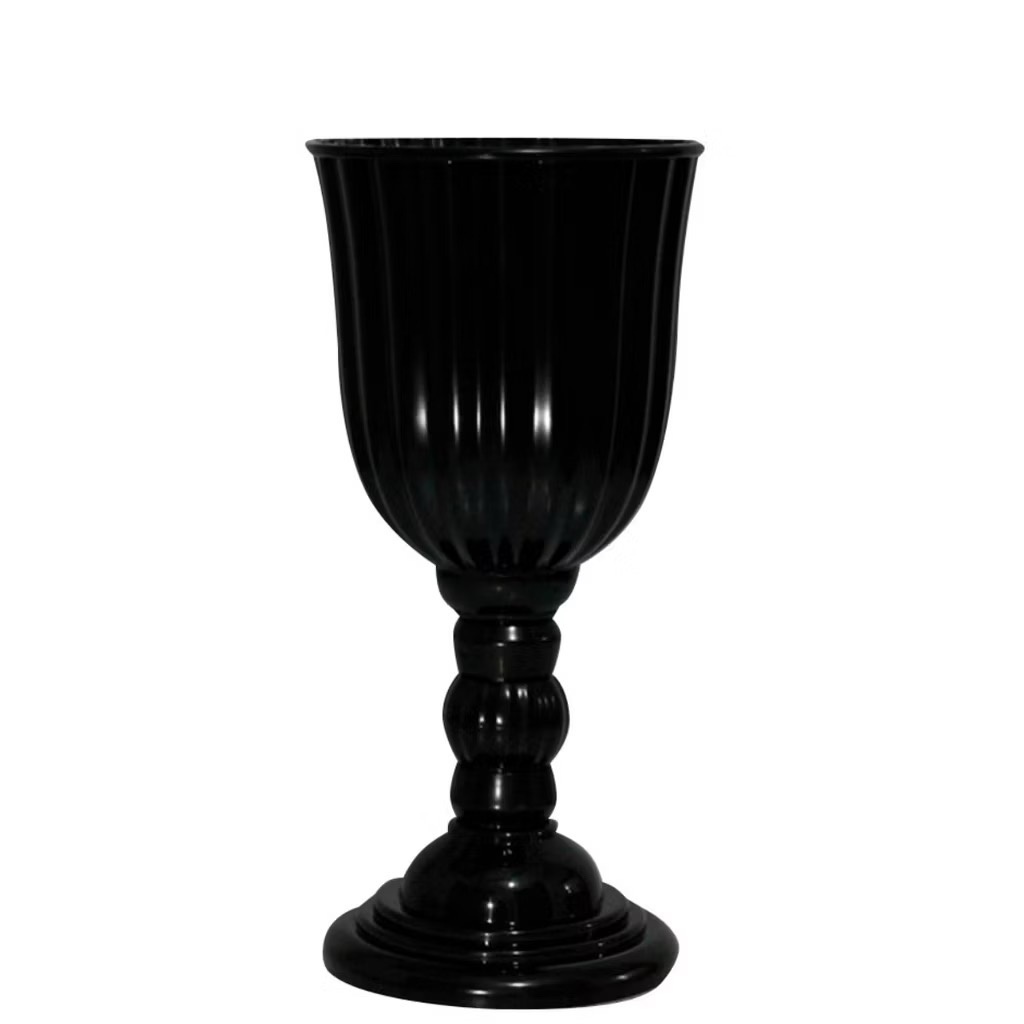 Vaso de Mesa Preto Grande C/ Arranjo.  - A casa do pegue e monte 
