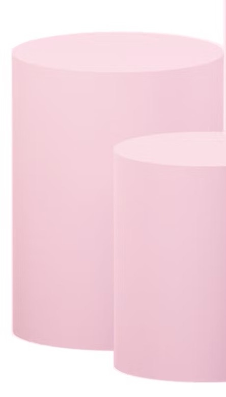 Capas Cilindro Rosa Bebê Média  - A casa do pegue e monte 