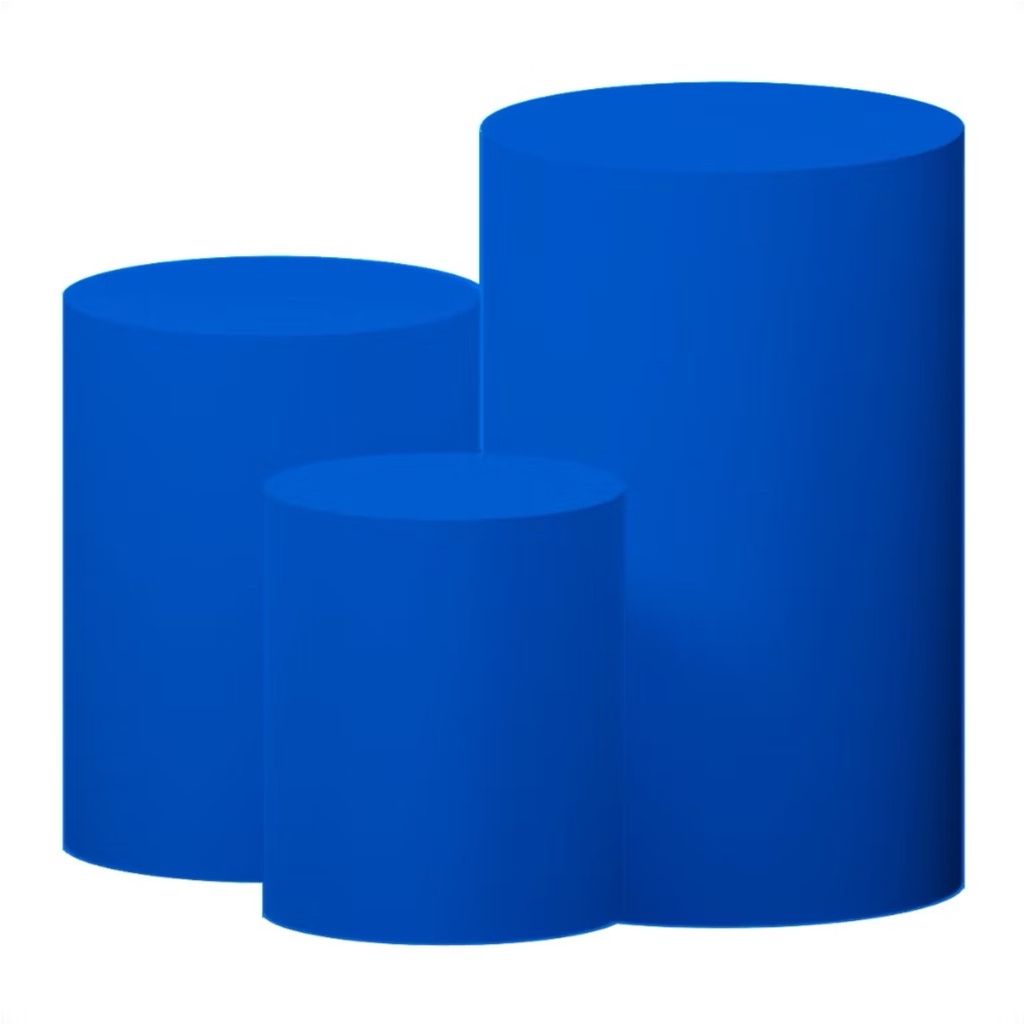 Capas Cilindros Azul Big ( 3 Peças A Pequena, Média, Grande) - A casa do pegue e monte 