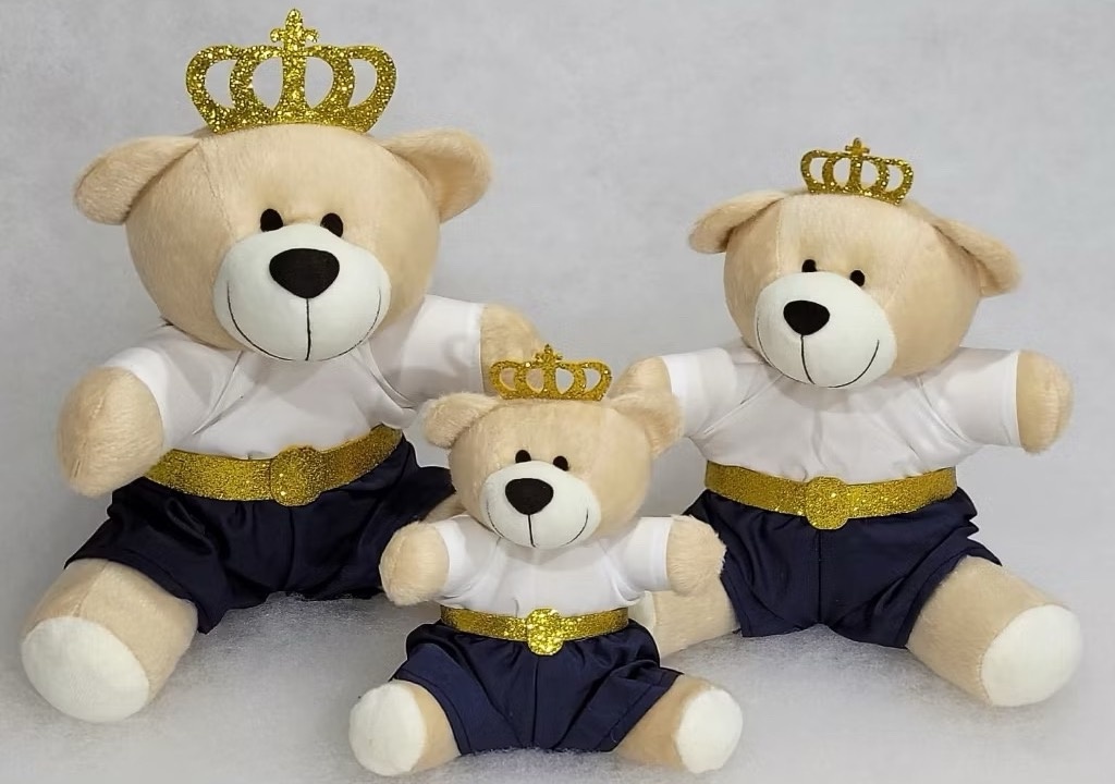 Trio de Mini Urso Príncipe  - A casa do pegue e monte 
