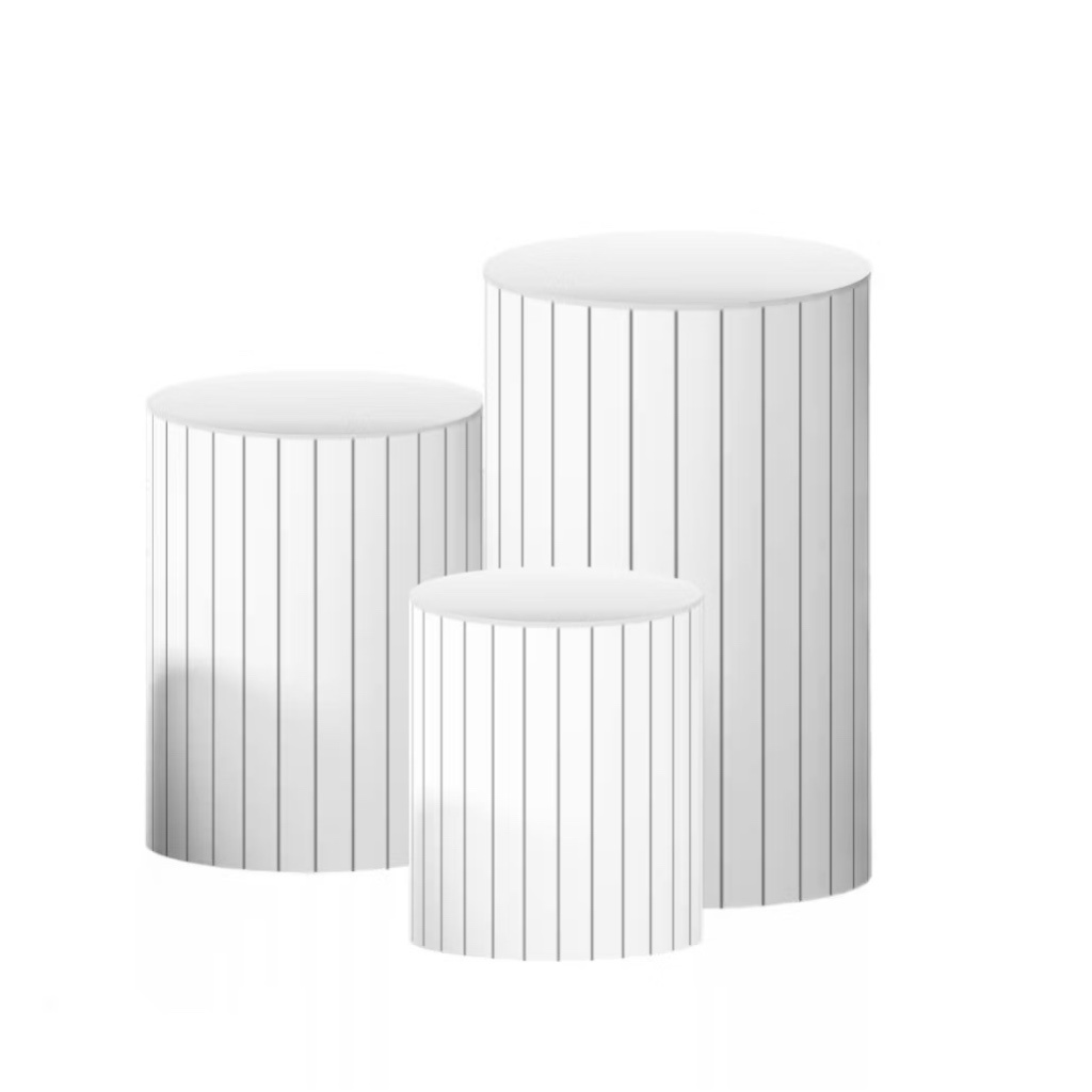 Capa Cilindro 3D Branco Listrado Infinito ( Pequeno) - A casa do pegue e monte 