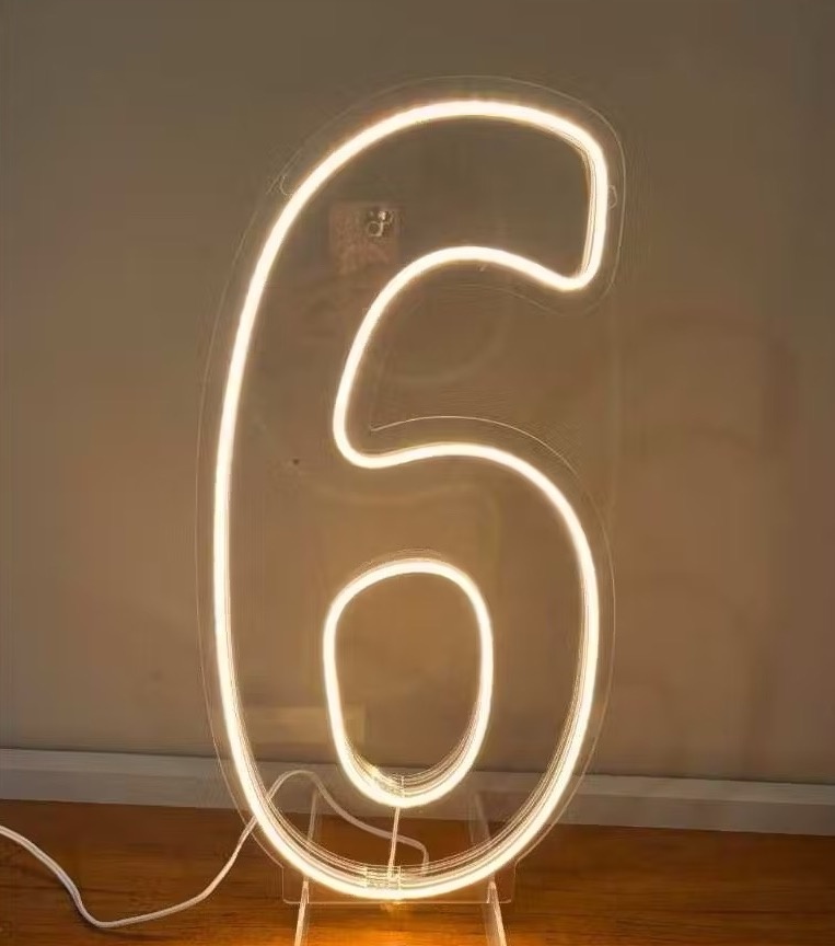 Número 6 Em Led - A casa do pegue e monte 