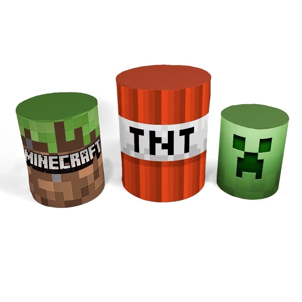 Capa Minecraft G + Cilindro G - A casa do pegue e monte 