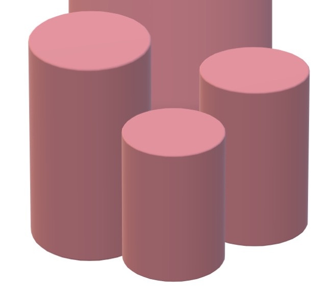 Trio Capas Cilindro Rose Gold  - A casa do pegue e monte 
