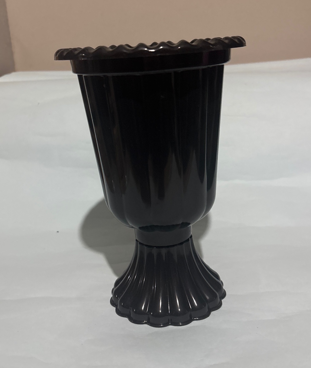 Vaso de Mesa Preto S/ Arranjo Acrílico  - A casa do pegue e monte 
