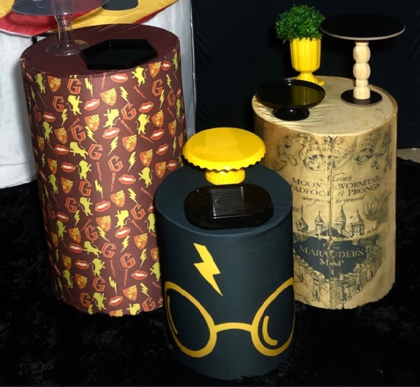 Trio Capas Cilindros Harry Potter S/  Cilindros    - A casa do pegue e monte 