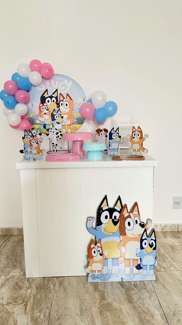 Bluey E Pingo ( Mini Festa )  - A casa do pegue e monte 