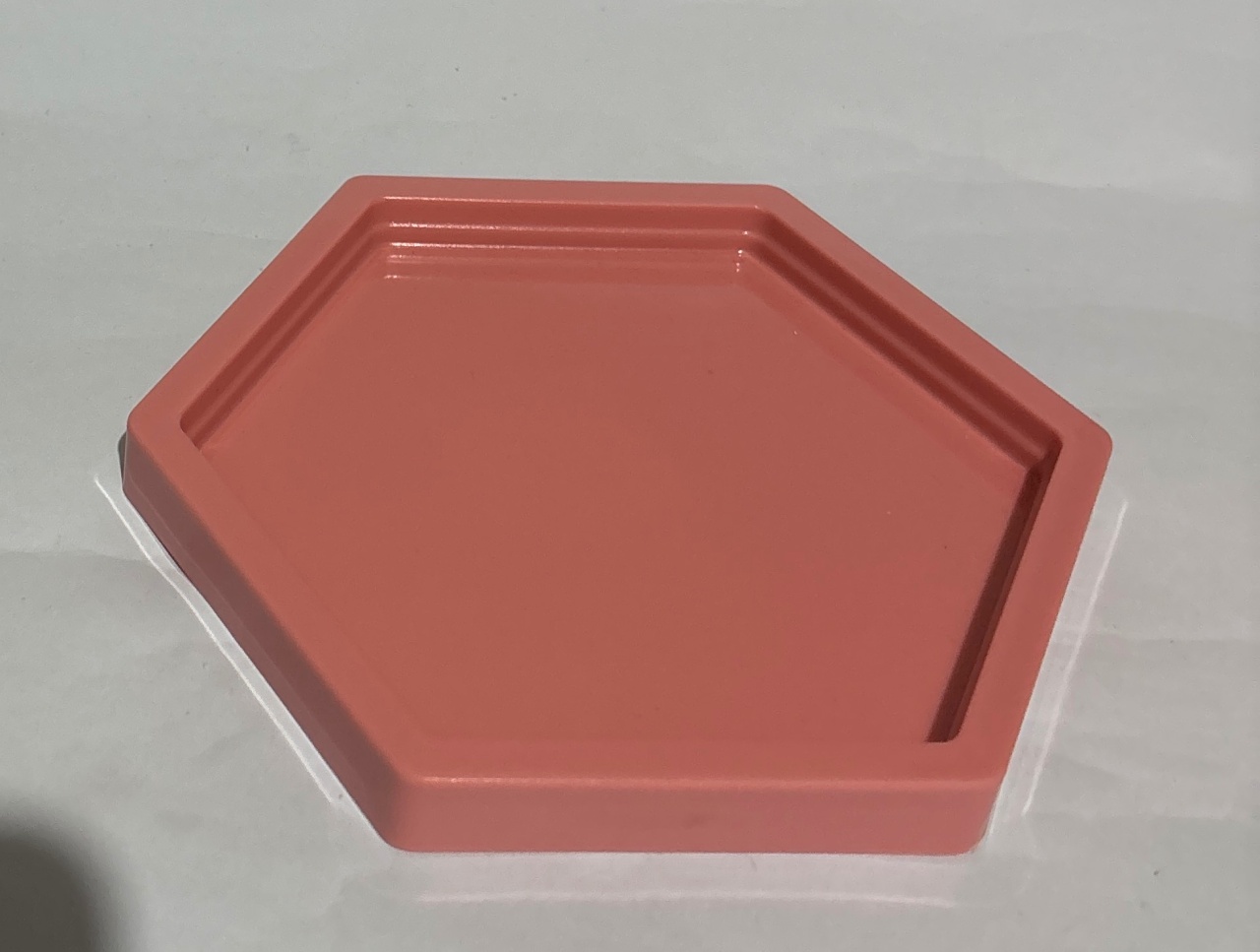 Porta Doce Rosa  Gloss Sextavado Pequeno - A casa do pegue e monte 