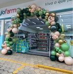 Arco de Balões de Porta Com Flores - imagem 2