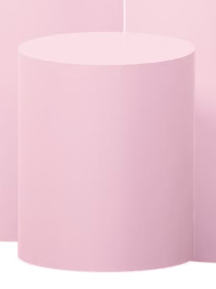 Capas Cilindro Rosa Claro Pequeno  - A casa do pegue e monte 