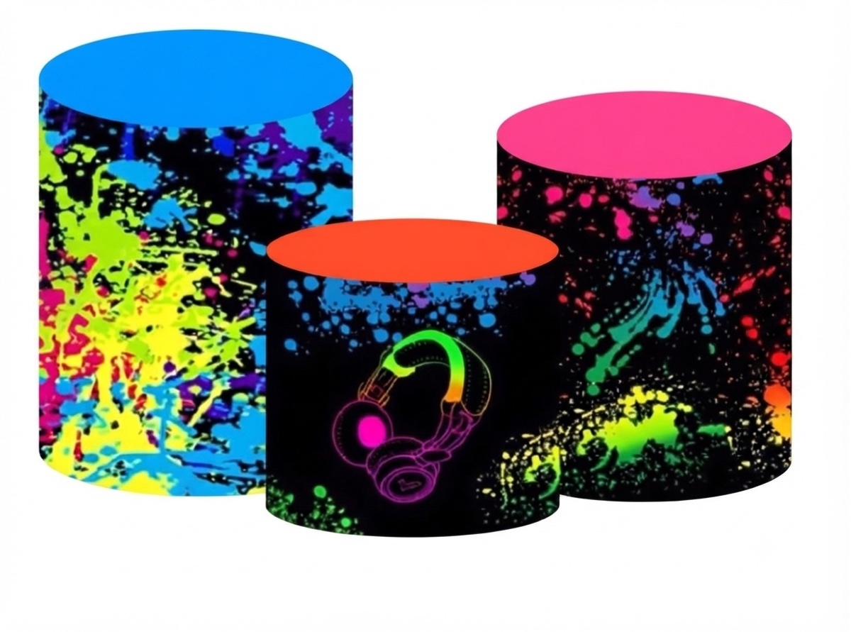 Capa Cilindro Neon ( 3 Peças Pequena, Média, Grande ) - A casa do pegue e monte 