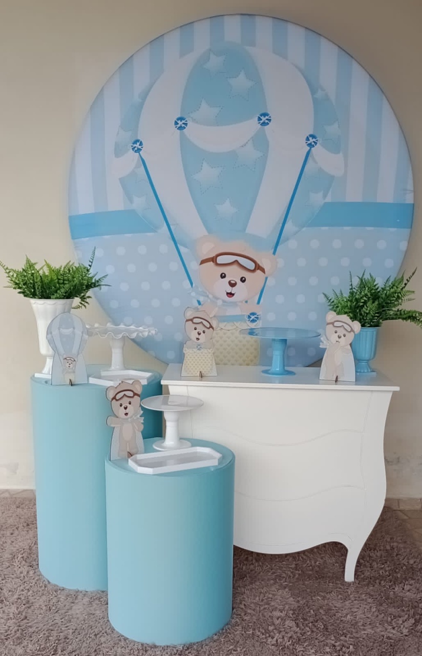 Ursinho Baloeiro (Azul Claro )  - A casa do pegue e monte 