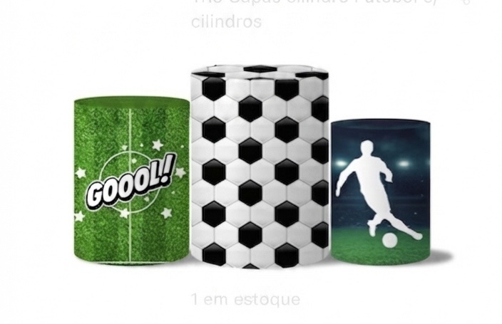 Capas Cilindro Futebol (Grande) - A casa do pegue e monte 