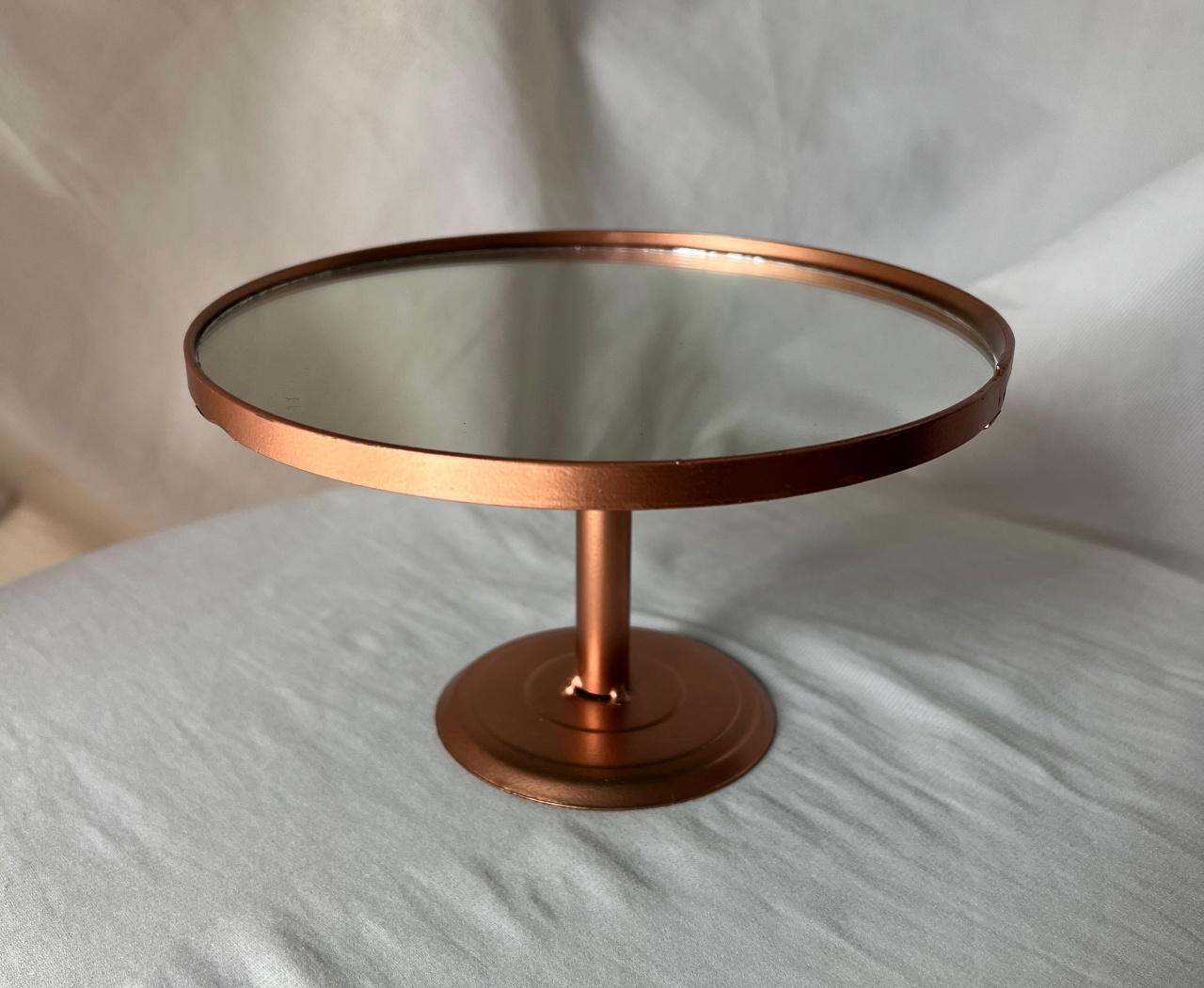 Porta Doces de Ferro Rose Gold Com Espelho  Médio  - A casa do pegue e monte 