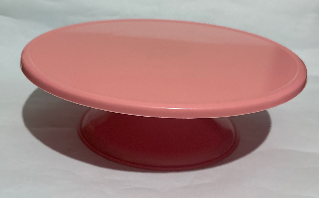 Porta Bolo Rosa  Gloss 28Cm - A casa do pegue e monte 