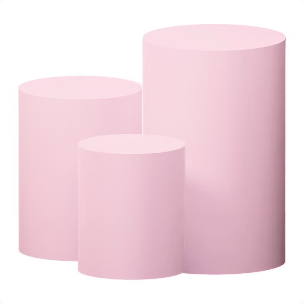 Capas Cilindros Kit Rosa Bebê  - A casa do pegue e monte 