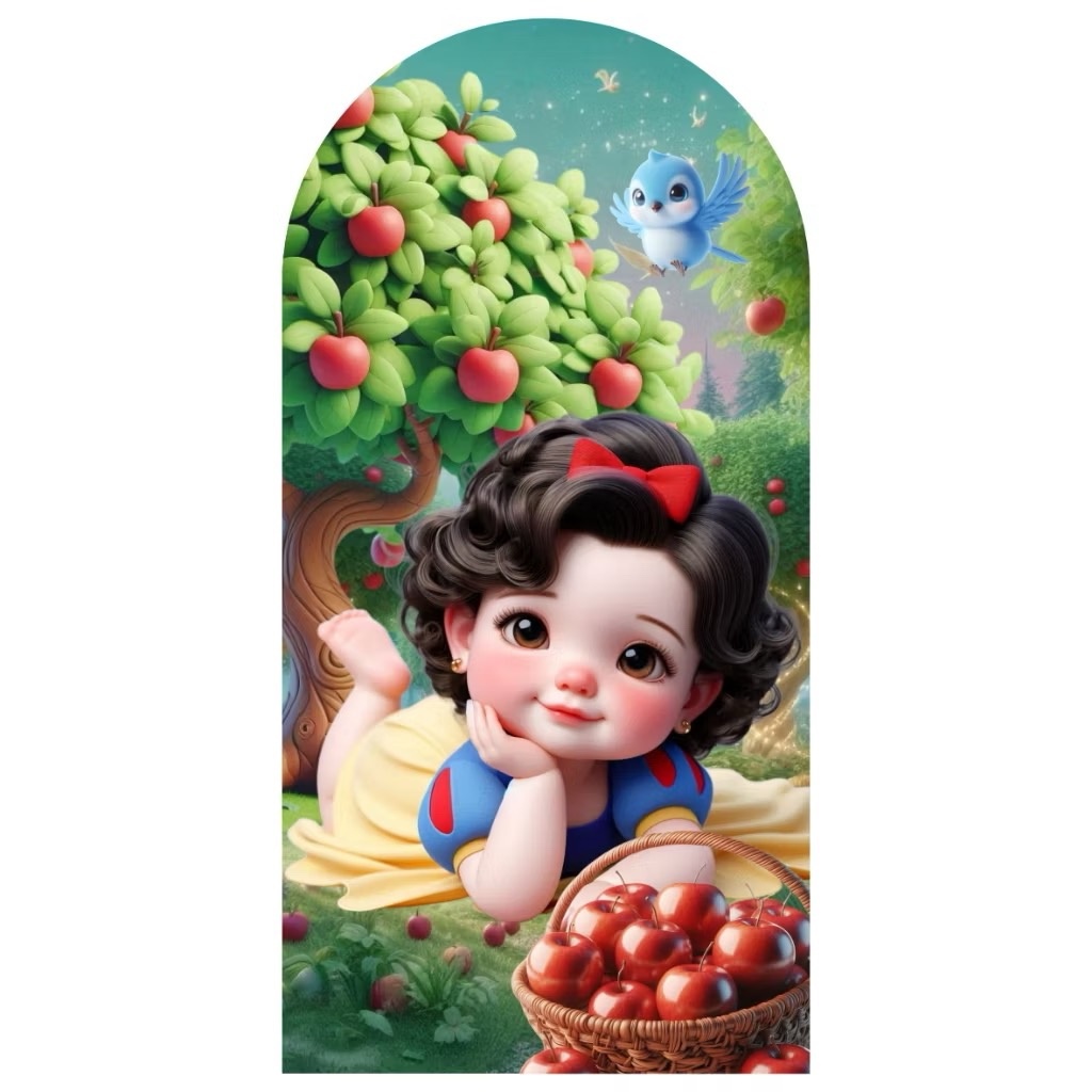 Branca de Neve  Baby   Capa Painel  - A casa do pegue e monte 