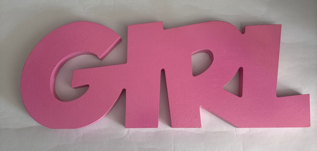 Placa Girl de Mesa Rosa  - A casa do pegue e monte 