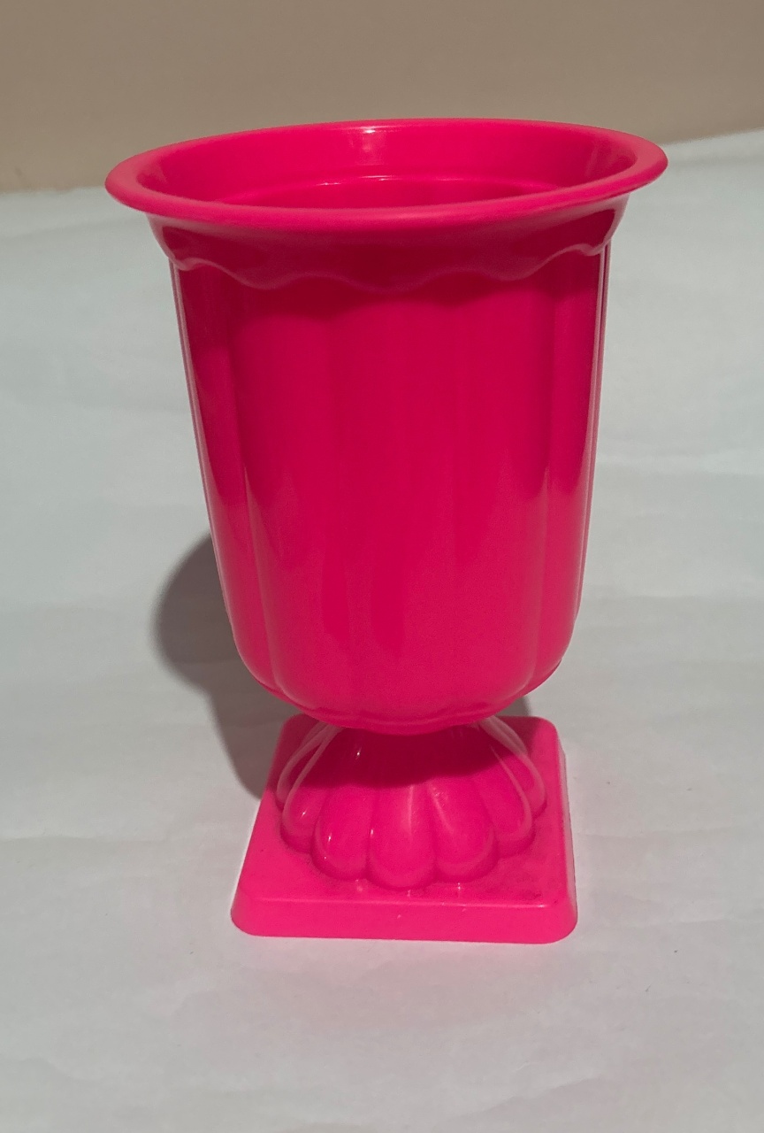 Vaso de Mesa Rosa Pink S/ Arranjo  - A casa do pegue e monte 