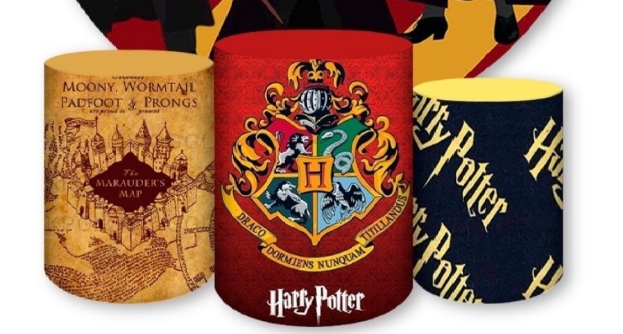 Trio Capas Cilindros Harry Potter + Cilindros  - A casa do pegue e monte 