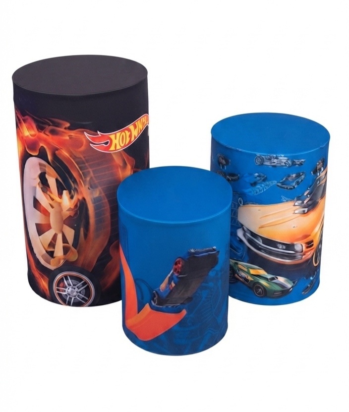 Capa Cilindro Hot Wheels ( 3 Peças Pequena, Média, Grande) - A casa do pegue e monte 