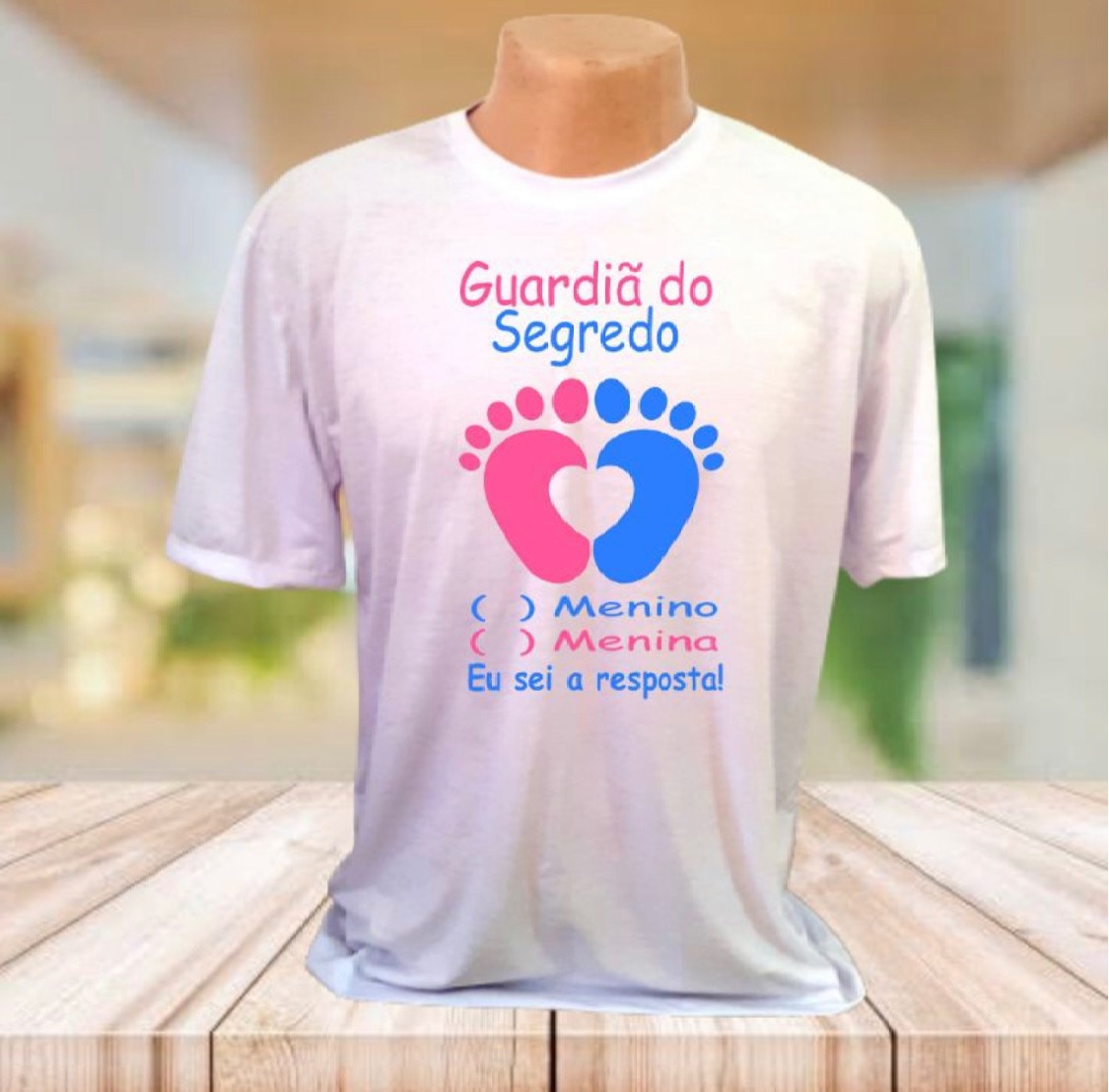 Camisa Guardiã Do Segredo Chá Revelação      - A casa do pegue e monte 