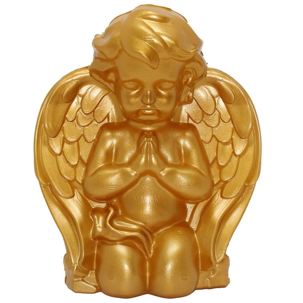 Anjo de Mesa Dourado Acrílico   - A casa do pegue e monte 