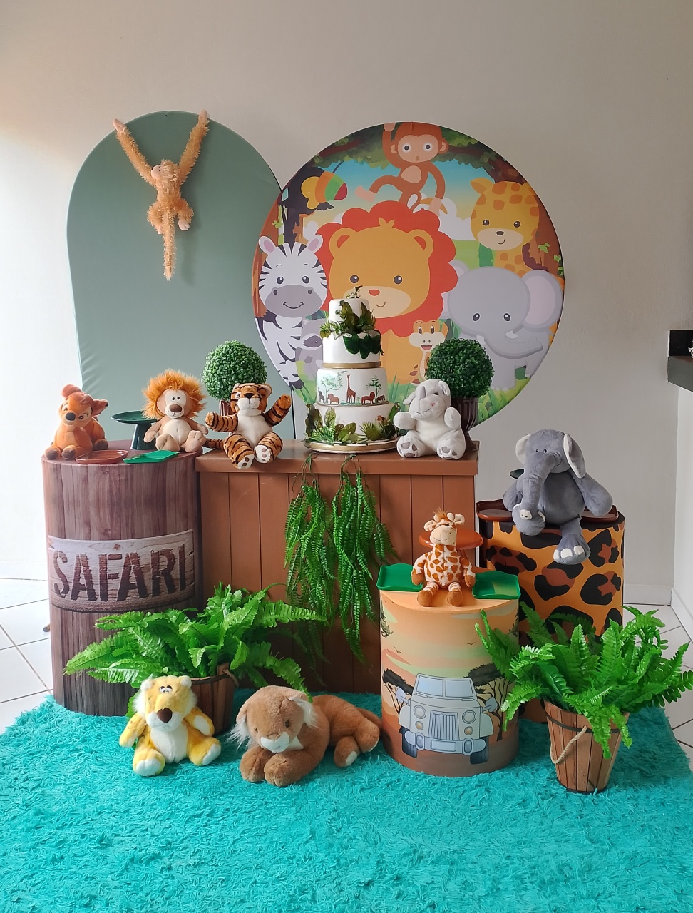 Kit Safari Baby Ouro - Lana Festas 