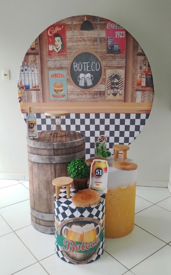 Kit Adulto Boteco Bronze 1 - Lana Festas 