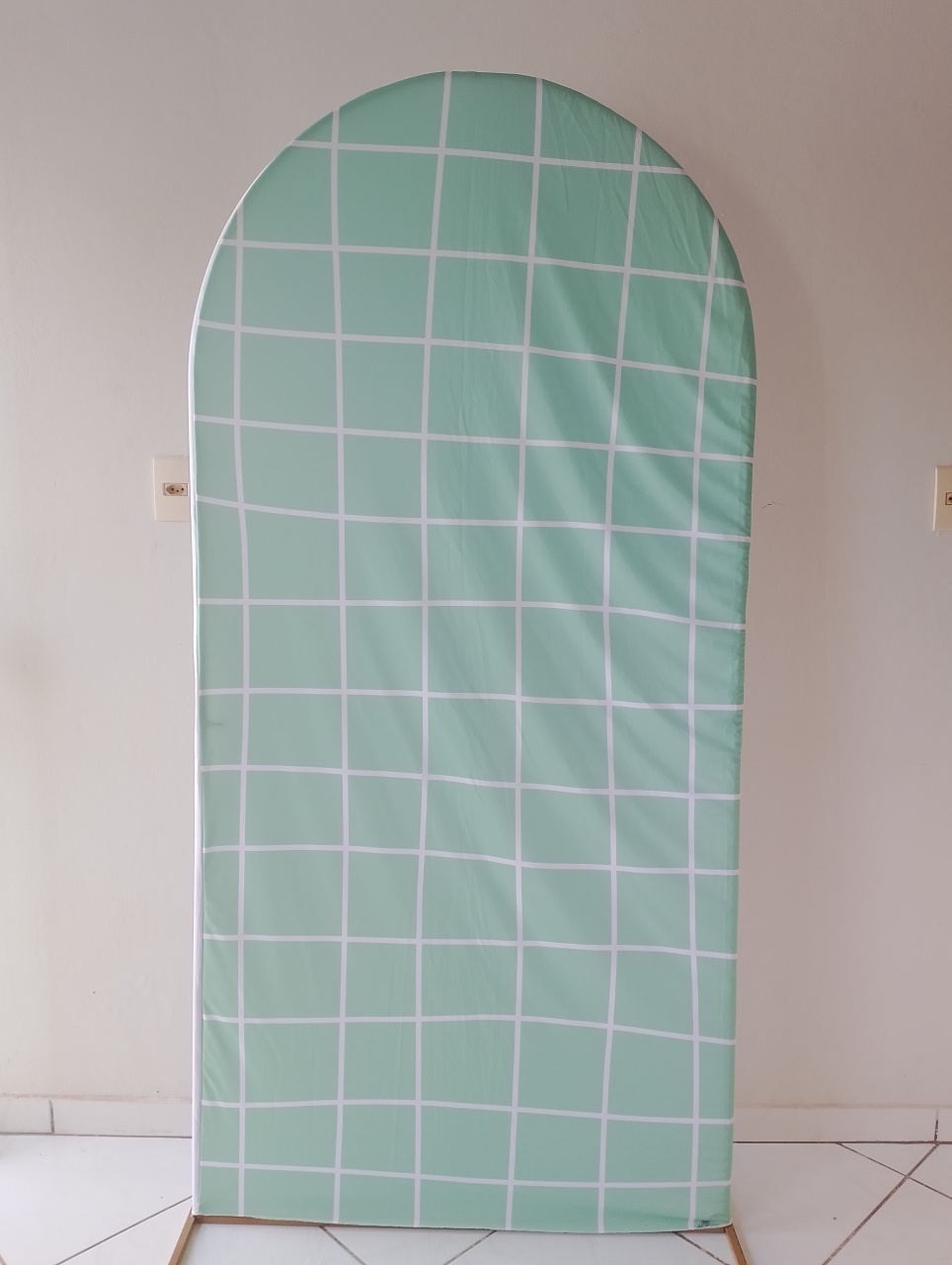 Capa Painel Romano Xadrez Verde - Lana Festas 