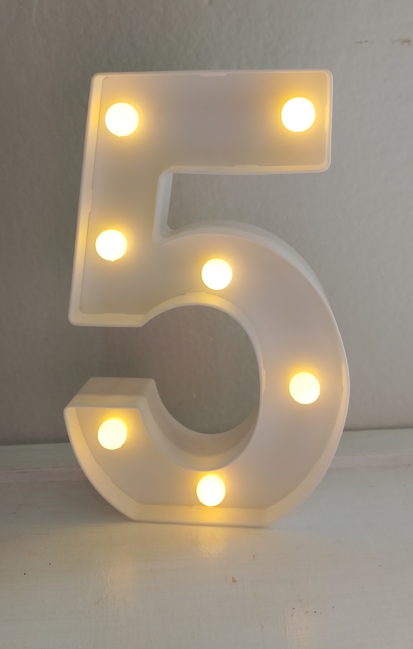 Led Número 5  - Lana Festas 