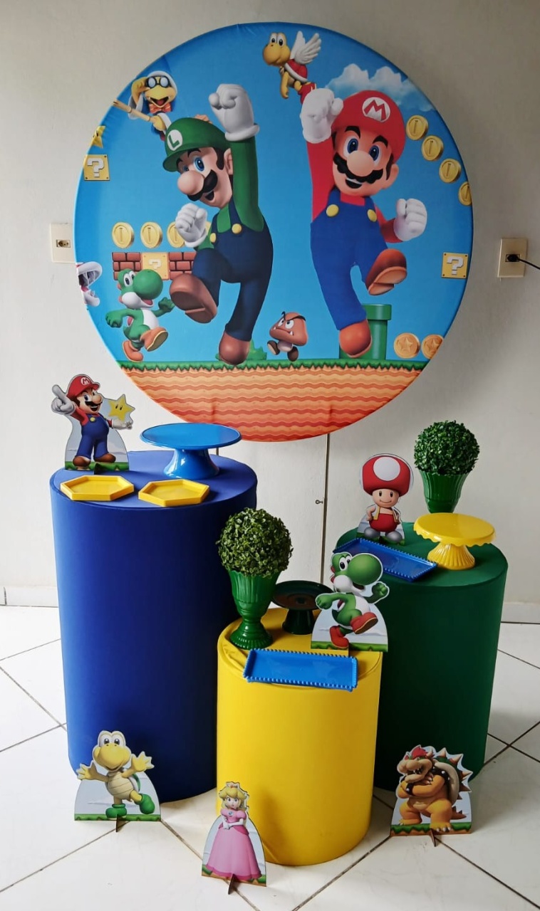 Kit Super Mario Bronze  - Lana Festas 