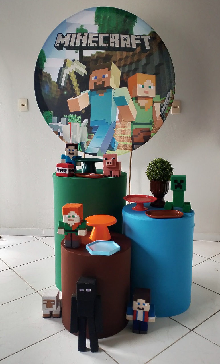 Kit Minecraft Bronze  - Lana Festas 