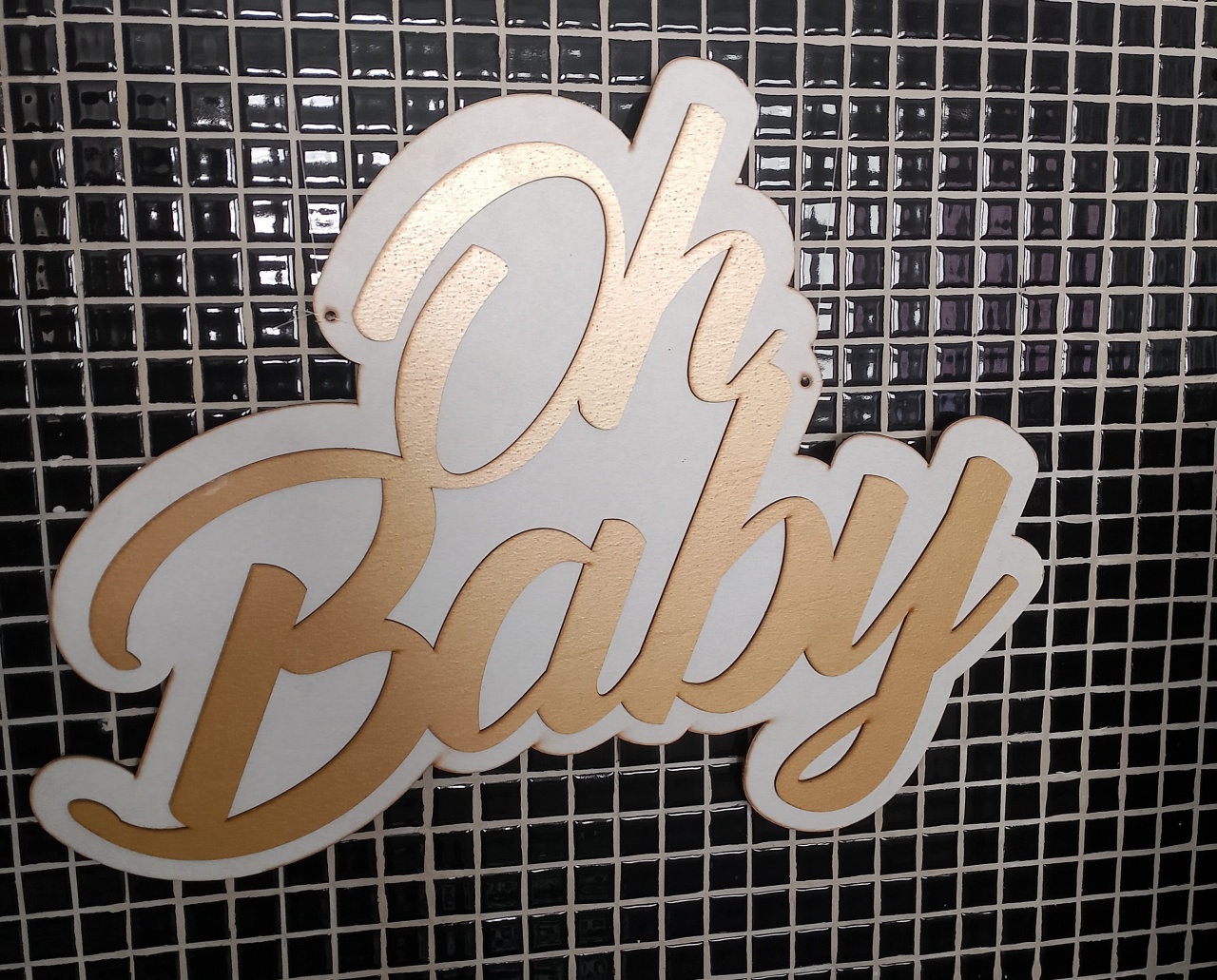 Placa Oh Baby - Lana Festas 