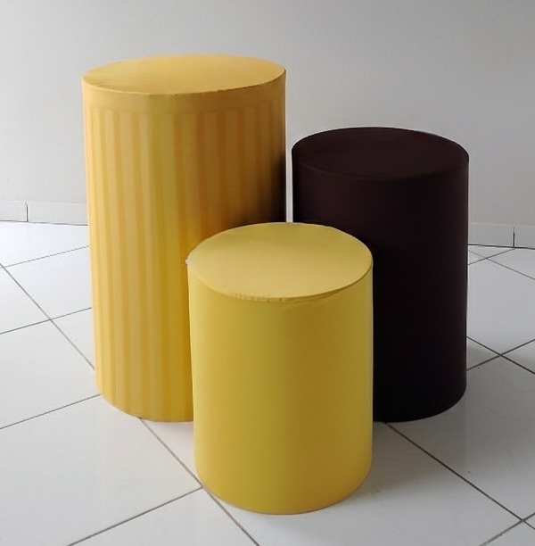 Kit Capas Cilindros Amarelo E Marrom - Lana Festas 