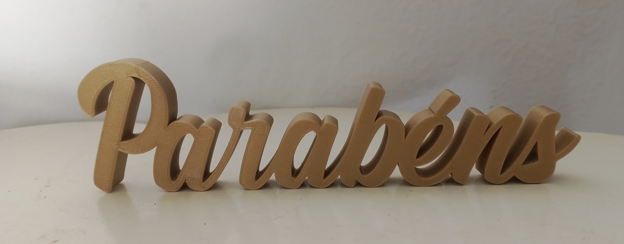 Letreiro Parabéns Dourado  - Lana Festas 