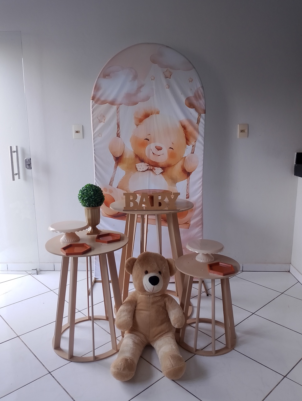 Kit Ursinho Bege - Lana Festas 