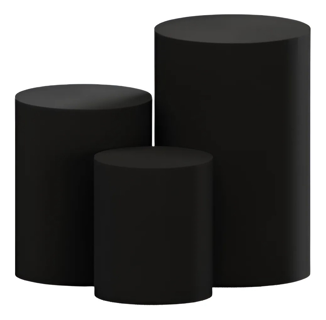 Kit Capas Cilindros Preta - Lana Festas 