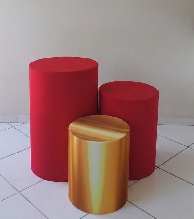 Kit Capas Cilindros Vermelho E Amarelo  - Lana Festas 