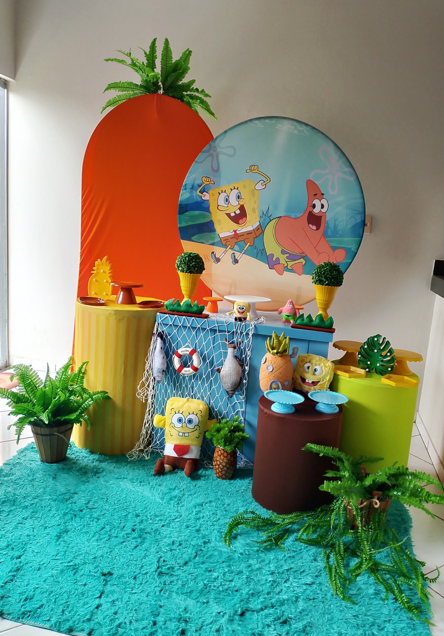 Kit Bob Esponja Ouro - Lana Festas 
