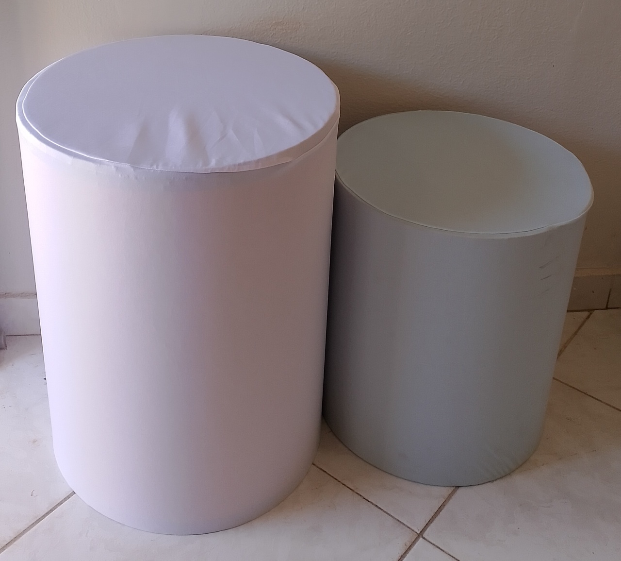 Kit Capas Cilindros Branco E Azul Bebê M,P - Lana Festas 