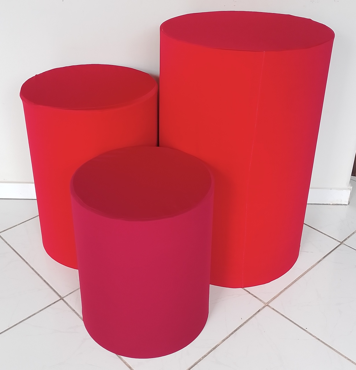 Kit Capas Cilindros Vermelha E Bordô  - Lana Festas 