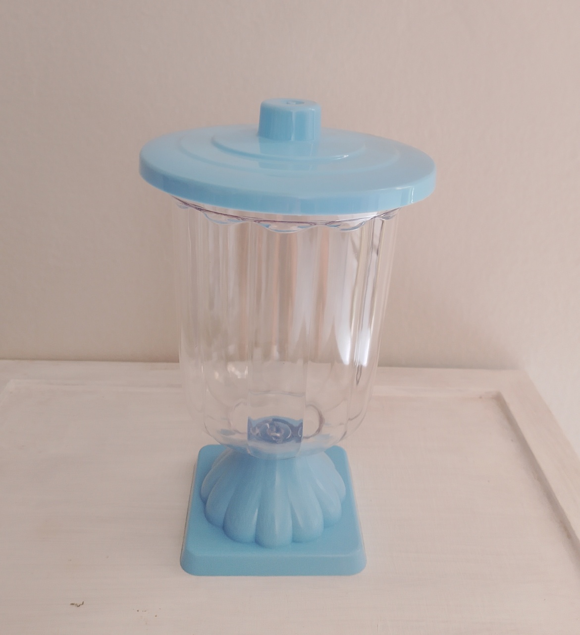 Vaso Azul Bebê Transparente  - Lana Festas 