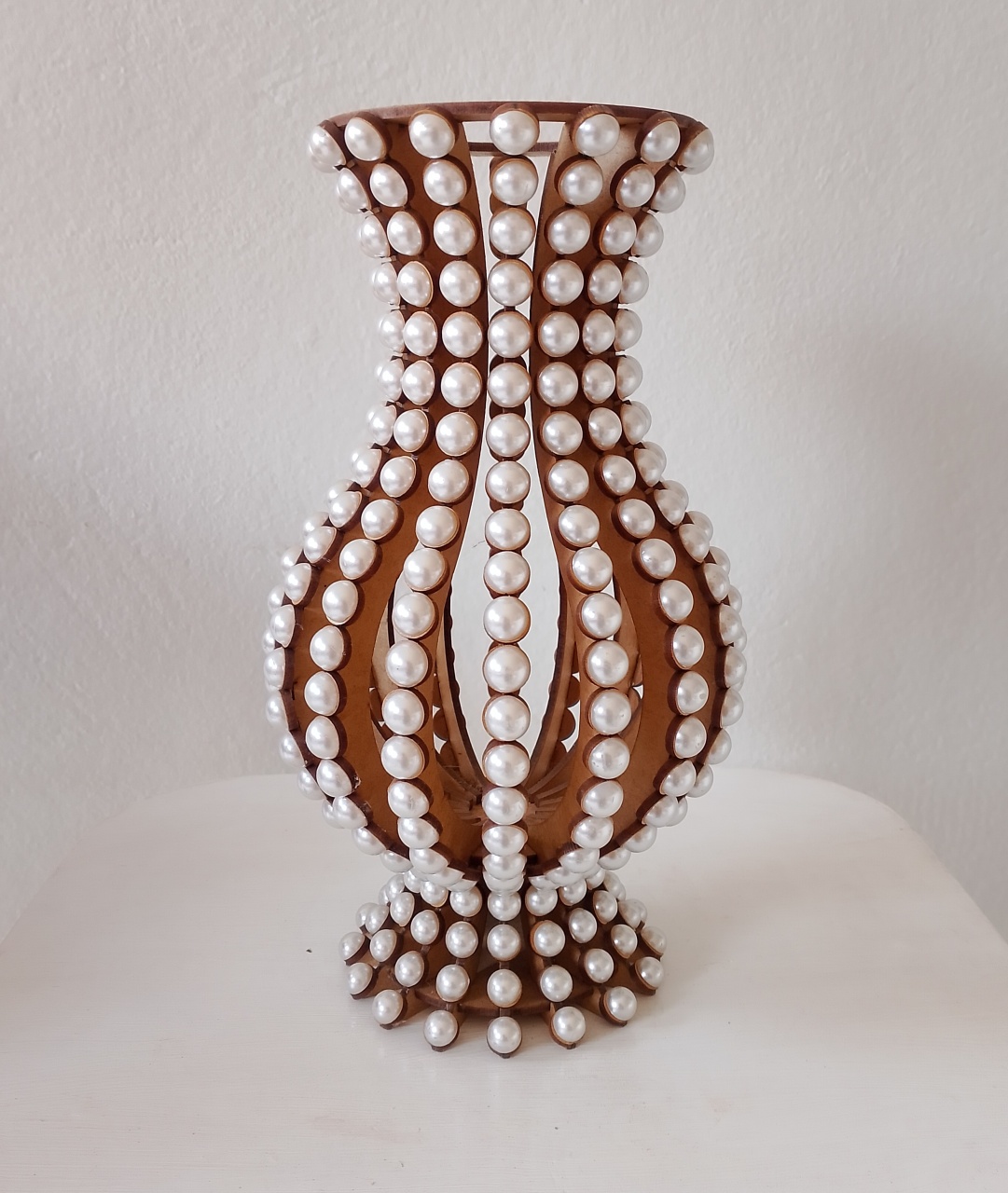 Vaso Cravejado de Perolas - Lana Festas 